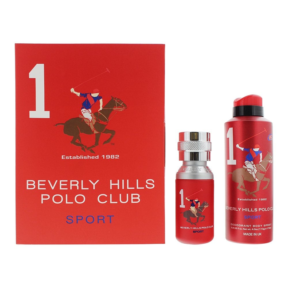 Beverly Hills Polo Club Beverly Hills Polo Club Sport Gift Set 50ml EDT Spray + 175ml Deodorant Spray -