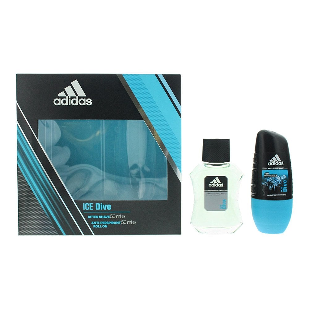 Adidas Fragrances Adidas Ice Dive Gift Set 50ml Aftershave + 50ml Deodorant Roll-On -