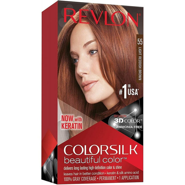 Revlon Revlon Colorsilk Beautiful Color Permanent Dye - 55 Light Reddish Brown - Health & Beauty > Personal Care > Cosmetics Hair Dye