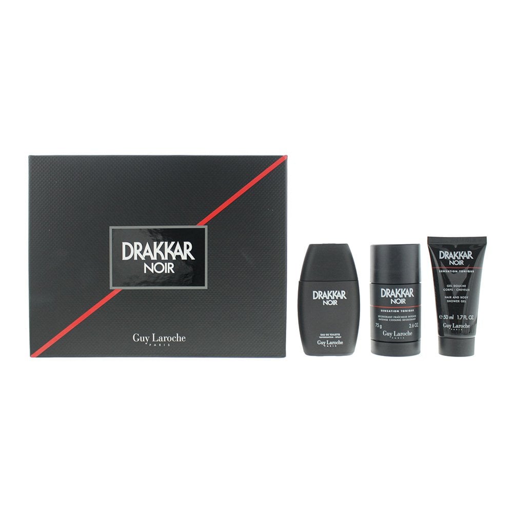Guy Laroche Guy Laroche Drakkar Noir Gift Set 50ml EDT Spray + 75ml Deodorant Stick + 50ml Shower Gel -