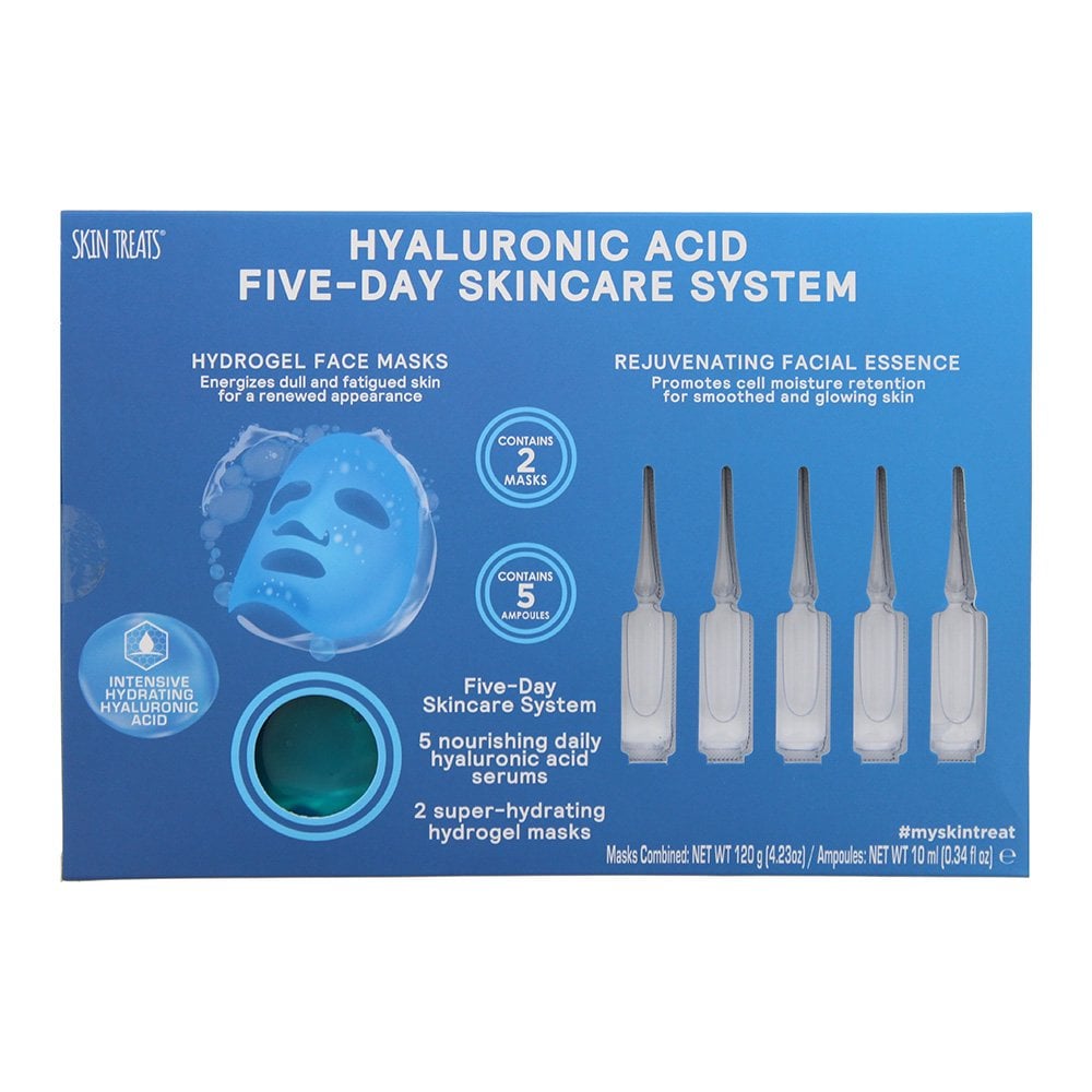 Skin Treats Skin Treats Hyaluronic Acid 5 Day Skincare System Gift Set 2 X 60G Hydrogel Masks 5 X 2ml Hyaluronic Acid Ampoules - Health & Beauty > Personal Care > Cosmetics Face Mask