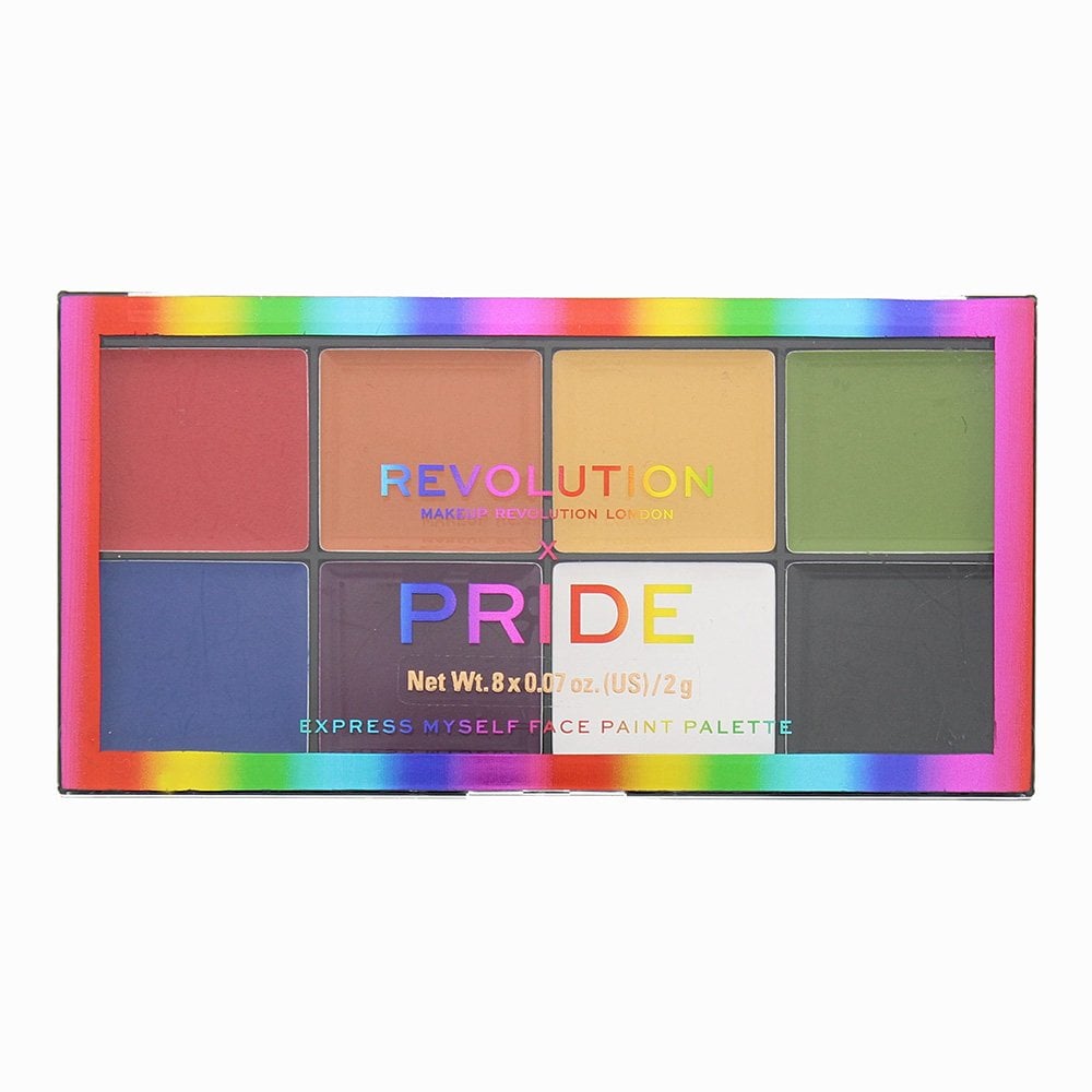 Makeup Revolution Revolution Pride Face Paint Palette 8 X 2G - Express Myself - Health & Beauty > Personal Care > Cosmetics > Makeup > Eye Makeup > Eye Shadows Face Paint Palette