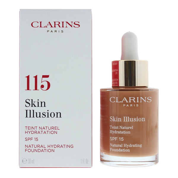Clarins Clarins Skin Illusion Natural Hydrating Foundation 30ml SPF15 - 115 Cognac - Health & Beauty > Personal Care > Cosmetics > Makeup > Face Makeup > Foundations & Concealers Foundation
