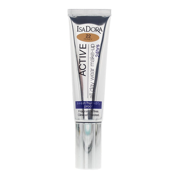 IsaDora Isadora Active 24H Foundation 35ml - 22 Honey - Health & Beauty > Personal Care > Cosmetics > Makeup > Face Makeup > Foundations & Concealers Foundation