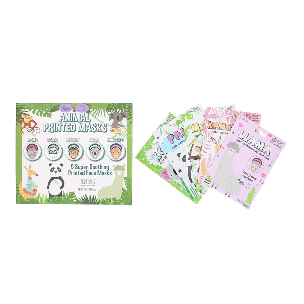 Skin Treats Skin Treats Printed Sheet Mask 5 Designs Gift Set 1 X Llama 1 X Panda 1 X Monkey 1 X Koala 1 X Kangaroo - Health & Beauty > Personal Care > Cosmetics > Perfumes & Colognes Gift Set