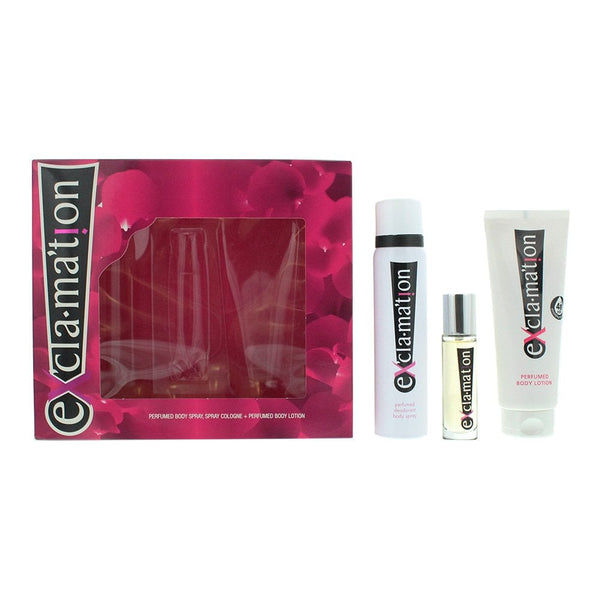 Coty Coty Exclamation Gift Set 15ml Cologne + 90ml Body Spray + 115ml Body Lotion -
