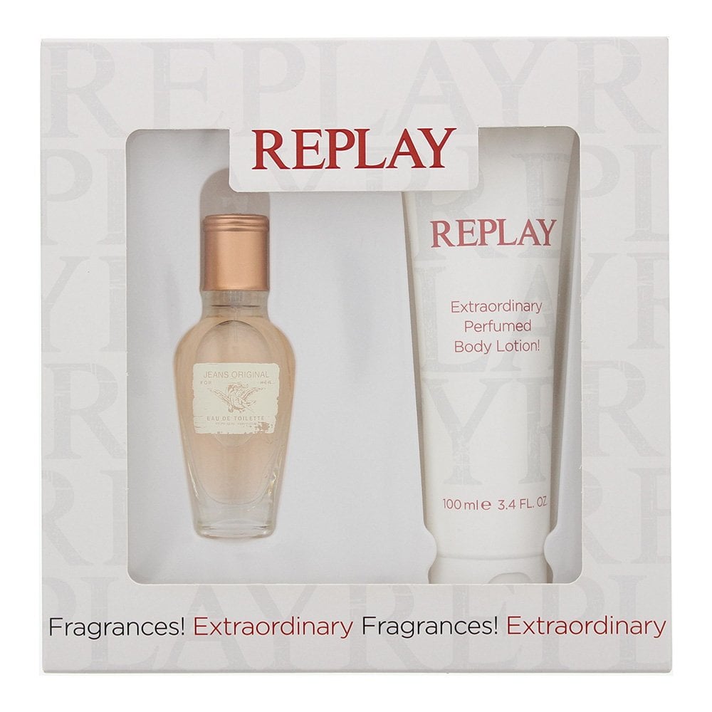 Replay Replay Jeans Original For Her Gift Set 20ml EDT Spray + 100ml Body Lotion - Health & Beauty > Personal Care > Cosmetics > Perfumes & Colognes Gift Set