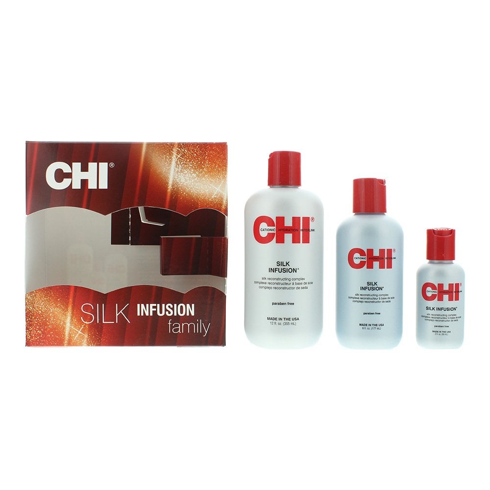 CHI Chi Silk Infusion Gift Set: Leave-In Treatment 355ml - Leave-In Treatment 177ml - Leave-In Treatment 59ml - Health & Beauty > Personal Care > Cosmetics > Perfumes & Colognes Gift Set