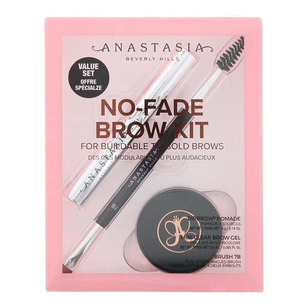 Anastasia Beverly Hills Anastasia Beverly Hills No-Fade Brow Kit Gift Set: Soft Brown Dipbrow Pomade 4G - Brush 7B - Mini Clear Brow Gel 2.5ml -