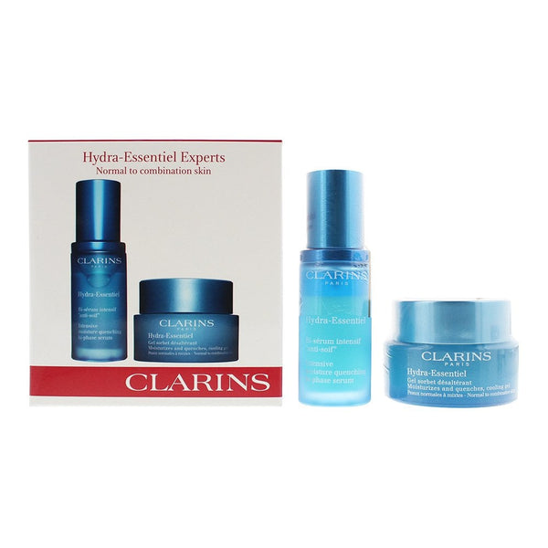 Clarins Clarins Hydra-Essentiel Gift Set Cooling Gel 50ml - Bi-Phase Serum 30ml -