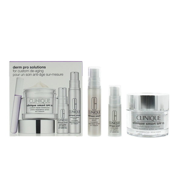 Clinique Clinique Derm Pro Solutions Gift Set: Clinique Smart SPF15 Moisturiser 50ml - Clinique Smart Serum 10ml - Clinique Smart Eye Treatment 5Ml -