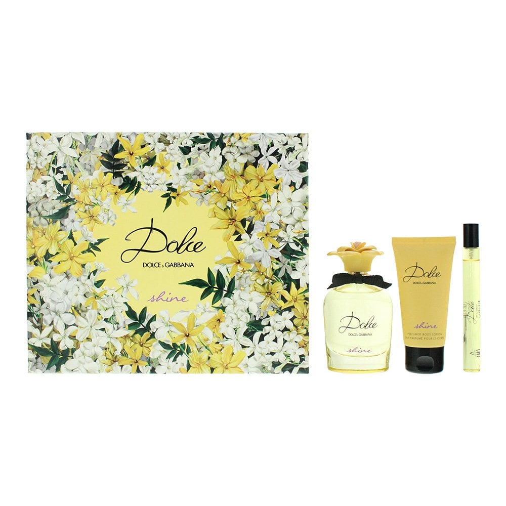 Dolce & Gabbana D&G Shine 75ml EDP Spray + 50ml Body Lotion + 10ml EDP -