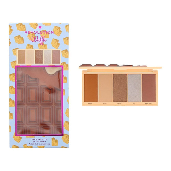 Makeup Revolution Revolution I Heart Revolution Waffle Highlighting Palette 5 X 3.6G - Health & Beauty > Personal Care > Cosmetics Highlighting Palette