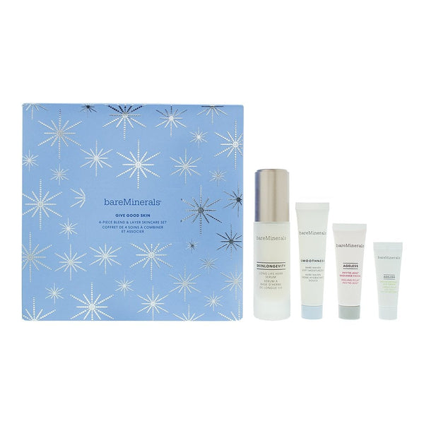 bareMinerals Bare Minerals Give Good Skin Gift Set: Skinlongevity Serum 30ml + Soft Moisturiser 15ml + Phyto-Retinol Eye Cream 5G + Phyto-Aha Radiance Facial 10Ml - Serum