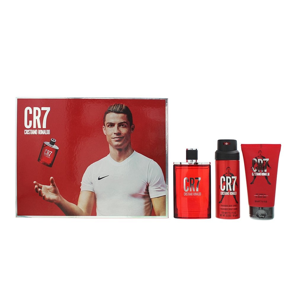 Cristiano Ronaldo Cristiano Ronaldo CR7 Gift Set: 100ml EDT Spray + 150ml Shower Gel + 150ml Body Spray -