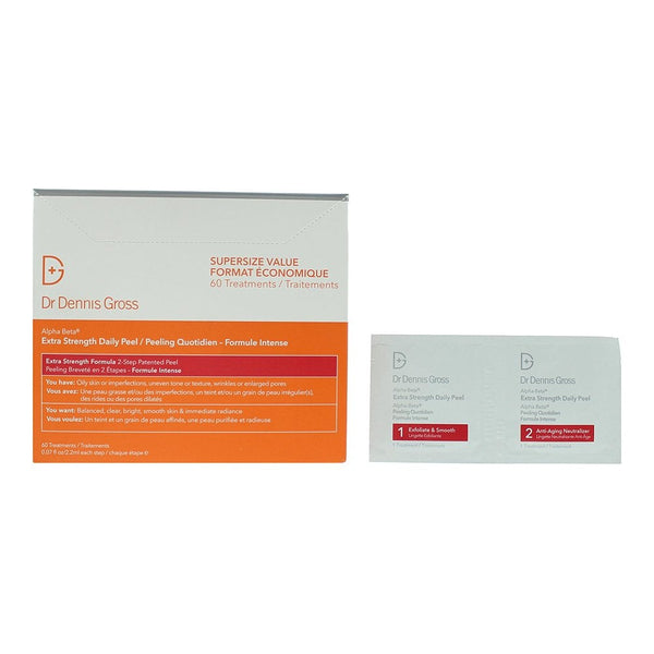 DR DENNIS GROSS Dr Dennis Gross Alpha Beta Extra Strength 2-Step Daily Peel - 60 Treatments/2.2ml Each Step -
