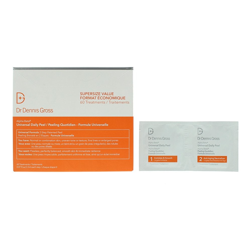 DR DENNIS GROSS Dr Dennis Gross Alpha Beta Universal 2-Step Daily Peel - 60 Treatments/2.2ml Each Step -