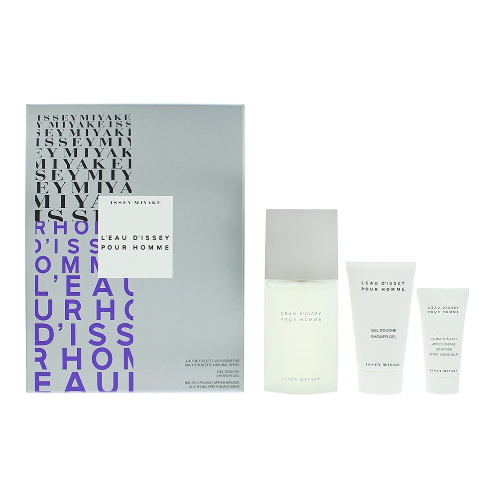 Issey Miyake Issey Miyake Leau Dissey Pour Homme 3 Piece Gift Set: EDT 75ml - Shower Gel 75ml - Aftershave Balm 30ml -