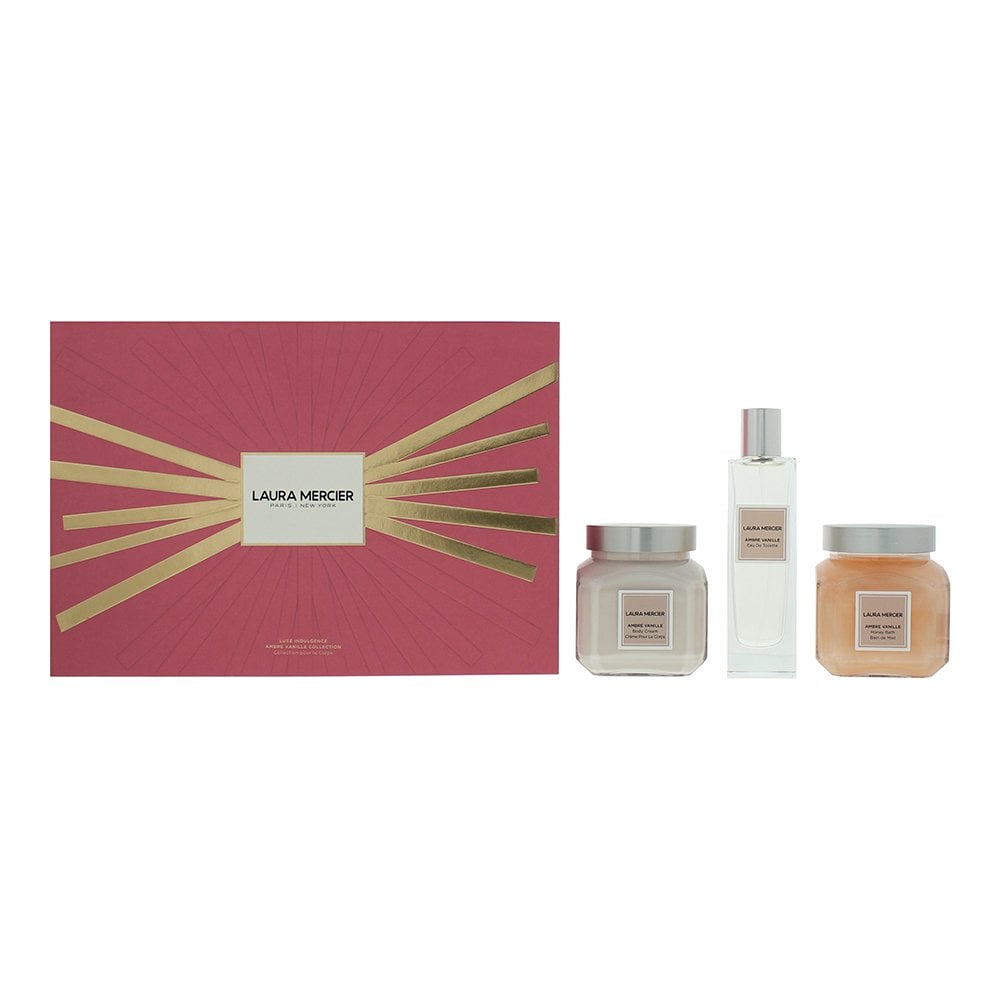 Laura Mercier Laura Mercier Luxe Indulgence Ambre Vanille 3 Piece Gift Set: Shower Cream 200ml - Body Cream 200ml - 50ml EDT Spray -