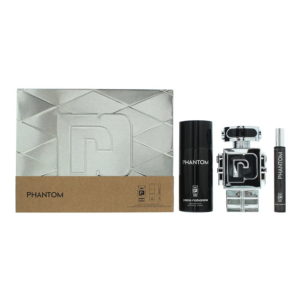 Paco Rabanne Paco Rabanne Phantom 3 Piece Gift Set: EDT 100ml - Deodorant Spray 150ml - EDT 10ml - Health & Beauty > Personal Care > Cosmetics > Perfumes & Colognes > Eaux De Toilette EDT