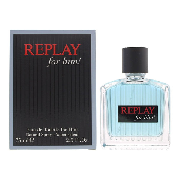 Replay Replay For Him! 75ml EDT Spray - Health & Beauty > Personal Care > Cosmetics > Perfumes & Colognes > Eaux De Toilette EDT