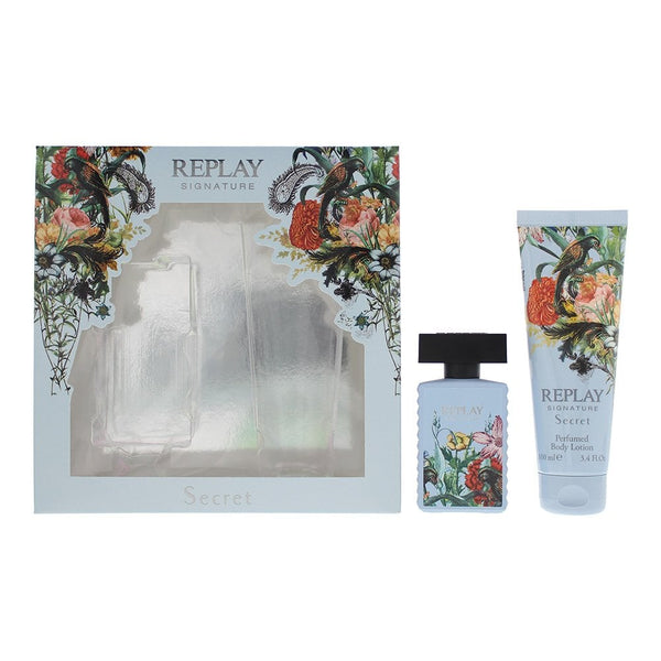 Replay Replay Signature Secret For Woman Gift Set 30ml EDT Spray + Body Lotion 100ml - Health & Beauty > Personal Care > Cosmetics > Perfumes & Colognes EDT