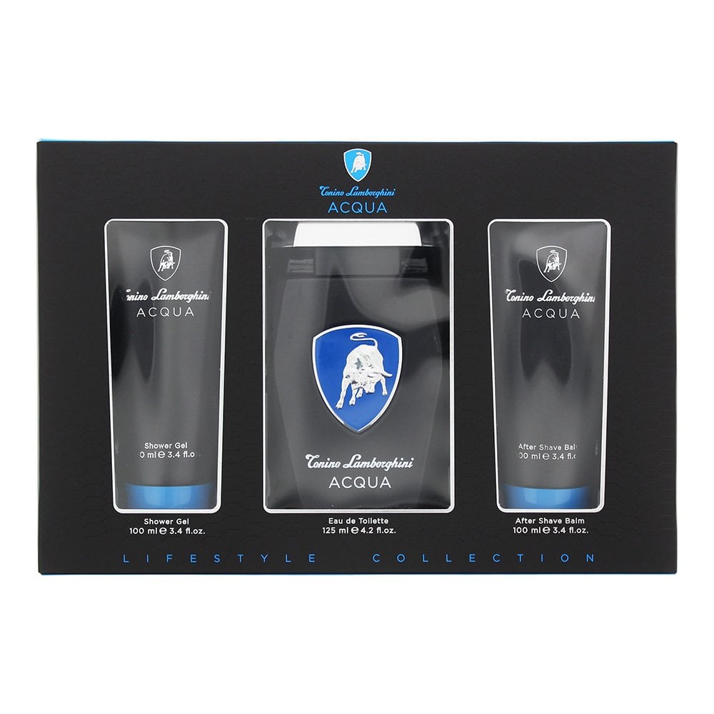 Lamborghini Tonino Lamborghini Acqua Gift Set 125ml EDT Spray + 100ml S Gel + A Balm 100ml - Health & Beauty > Personal Care > Cosmetics > Perfumes & Colognes EDT