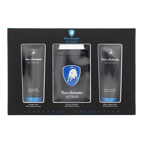 Lamborghini Tonino Lamborghini Acqua Gift Set 125ml EDT Spray + 100ml S Gel + A Balm 100ml - Health & Beauty > Personal Care > Cosmetics > Perfumes & Colognes EDT