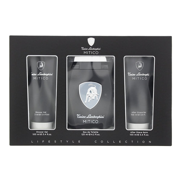 Lamborghini Tonino Lamborghini Mitico Gift Set:125ml EDT Spray + 100ml S Gel + A Balm 100ml - Health & Beauty > Personal Care > Cosmetics > Perfumes & Colognes EDT