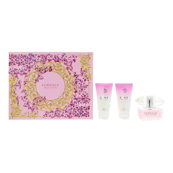 Versace Versace Bright Crystal Gift Set 50ml EDT Spray + 50ml S Gel + Body Lotion 50ml - Health & Beauty > Personal Care > Cosmetics > Perfumes & Colognes EDT