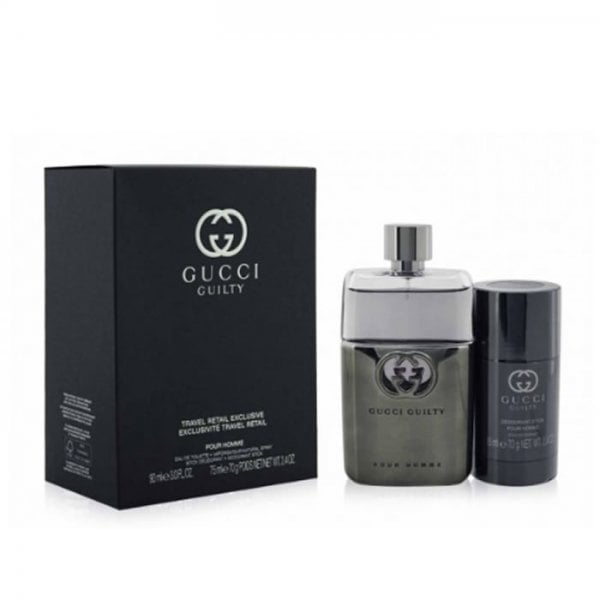 Gucci Gucci Guilty Pour Homme Gift Set 90ml EDP Spray + 75ml Deodorant Stick - Health & Beauty > Personal Care > Cosmetics > Perfumes & Colognes EDT