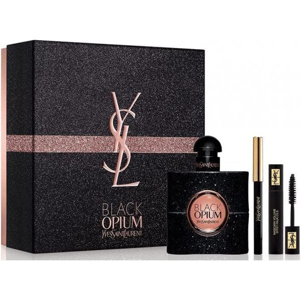 YSL YSL Black Opium 50ml EDP Spray + False Effect Mascara No 1 + Eye Pencil No 1 - Health & Beauty > Personal Care > Cosmetics > Cosmetic Sets