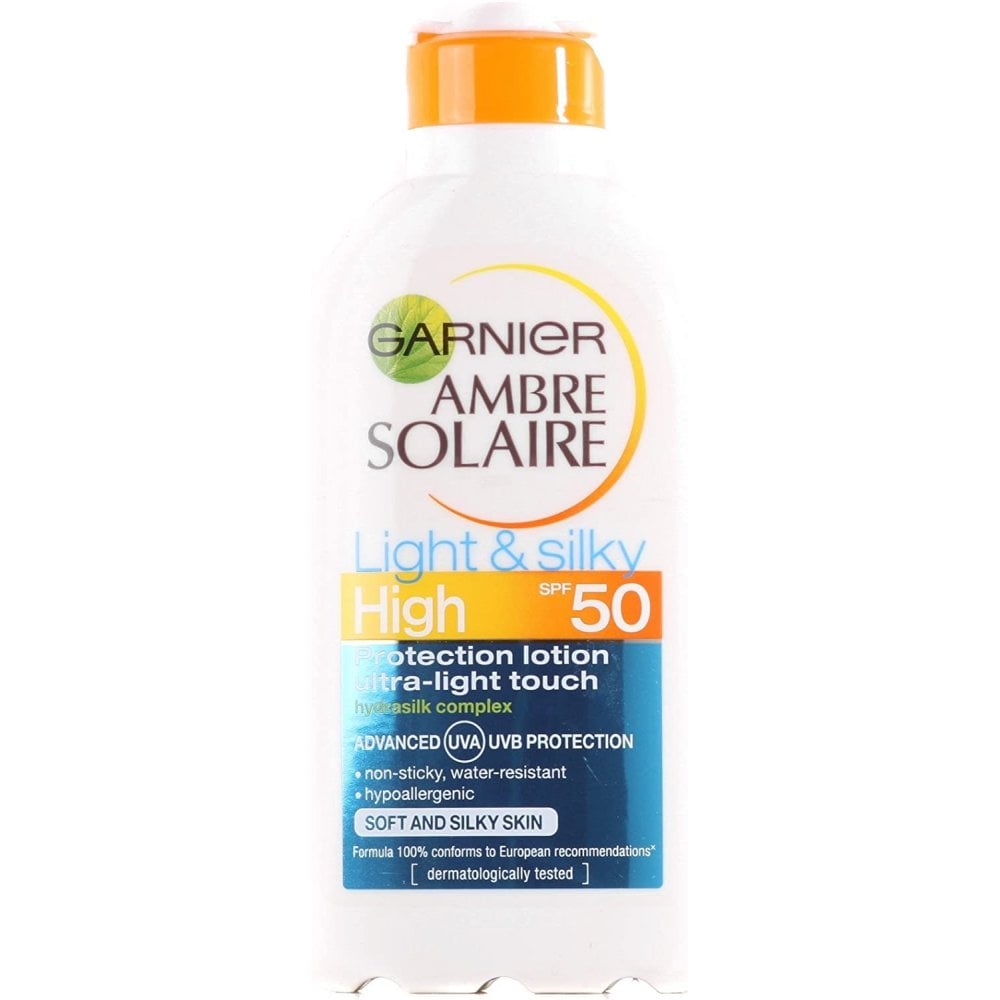 Garnier Garnier Ambre Solaire Light And Silky Lotion SPF50 200ml - Health & Beauty > Personal Care > Cosmetics > Skin Care > Sunscreen