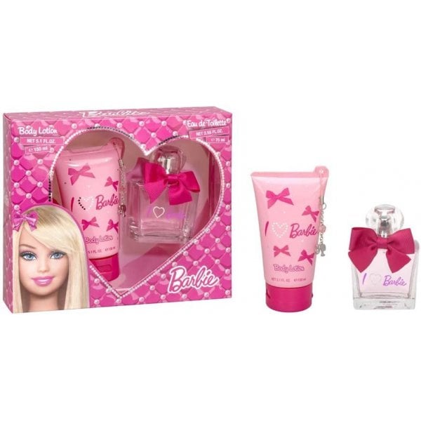 Barbie Barbie Gift Set 75ml EDT Spray + 150ml Body Lotion + Charm -