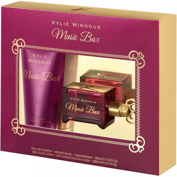 KYLIE MINOGUE Kylie Minogue Music Box 30ml EDT Spray / 200ml Silky Body Lotion - Health & Beauty > Personal Care > Cosmetics > Bath & Body Gift Sets