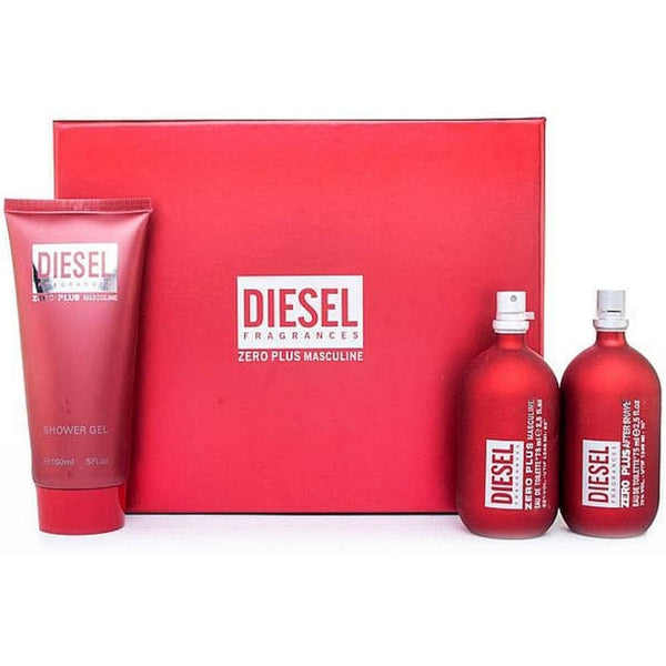 Diesel Diesel Zero Plus Men 75ml EDT Spray / 75ml Aftershave Spray / 150ml Shower -