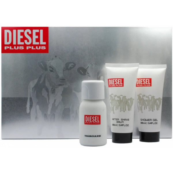 Diesel Diesel Plus Plus Men 75ml EDT Spray / 100ml Shower Gel / 100ml After Shave -