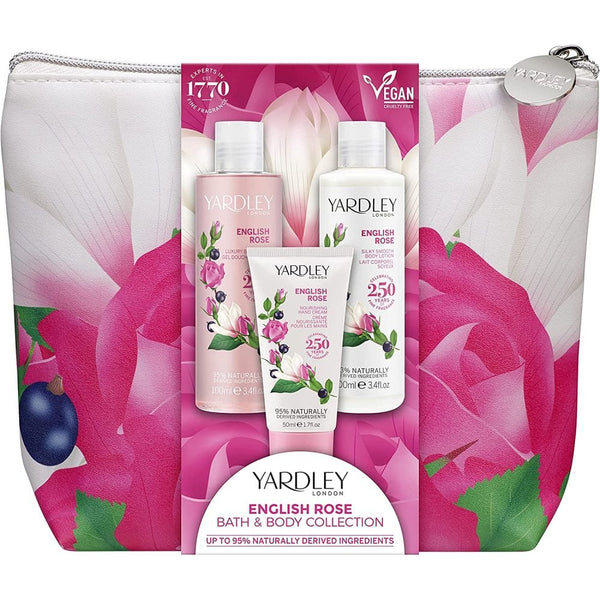 Yardley Yardley London Traditional English Rose Bath, Body and Bag, Gift Set (Pack of 4) ONE SIZE - Health & Beauty > Personal Care > Cosmetics > Perfumes & Colognes .