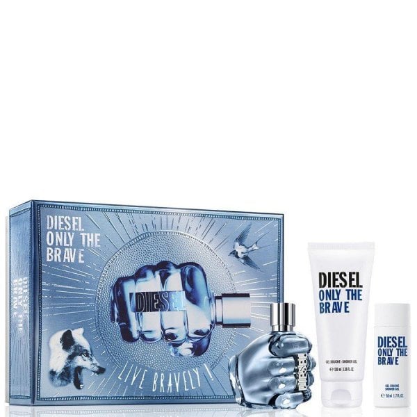 Diesel Diesel Only The Brave Gift Set 75ml EDT Spray + 100ml Shower Gel + 50ml Shower Gel - Health & Beauty > Personal Care > Cosmetics > Bath & Body Gift Sets
