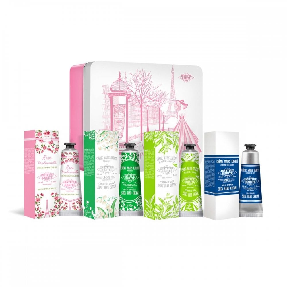Institut Karite Paris Institut Karite Paris So Chic Gift Set 4 x 30ml Hand Creams (Cherry Blossom, Lily Of The Valley, Milk Cream & Verbena) - Health & Beauty > Personal Care > Cosmetics > Skin Care > Face Moisturizers Hand Cream