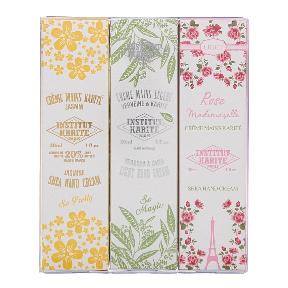 Institut Karite Paris Institut Karite Paris Hand Cream Gift Set 30ml Rose Mademoiselle Hand Cream + 30ml Verbena Hand Cream + 30ml Jasmine Hand Cream - Health & Beauty > Personal Care > Cosmetics > Skin Care > Face Moisturizers Hand Cream