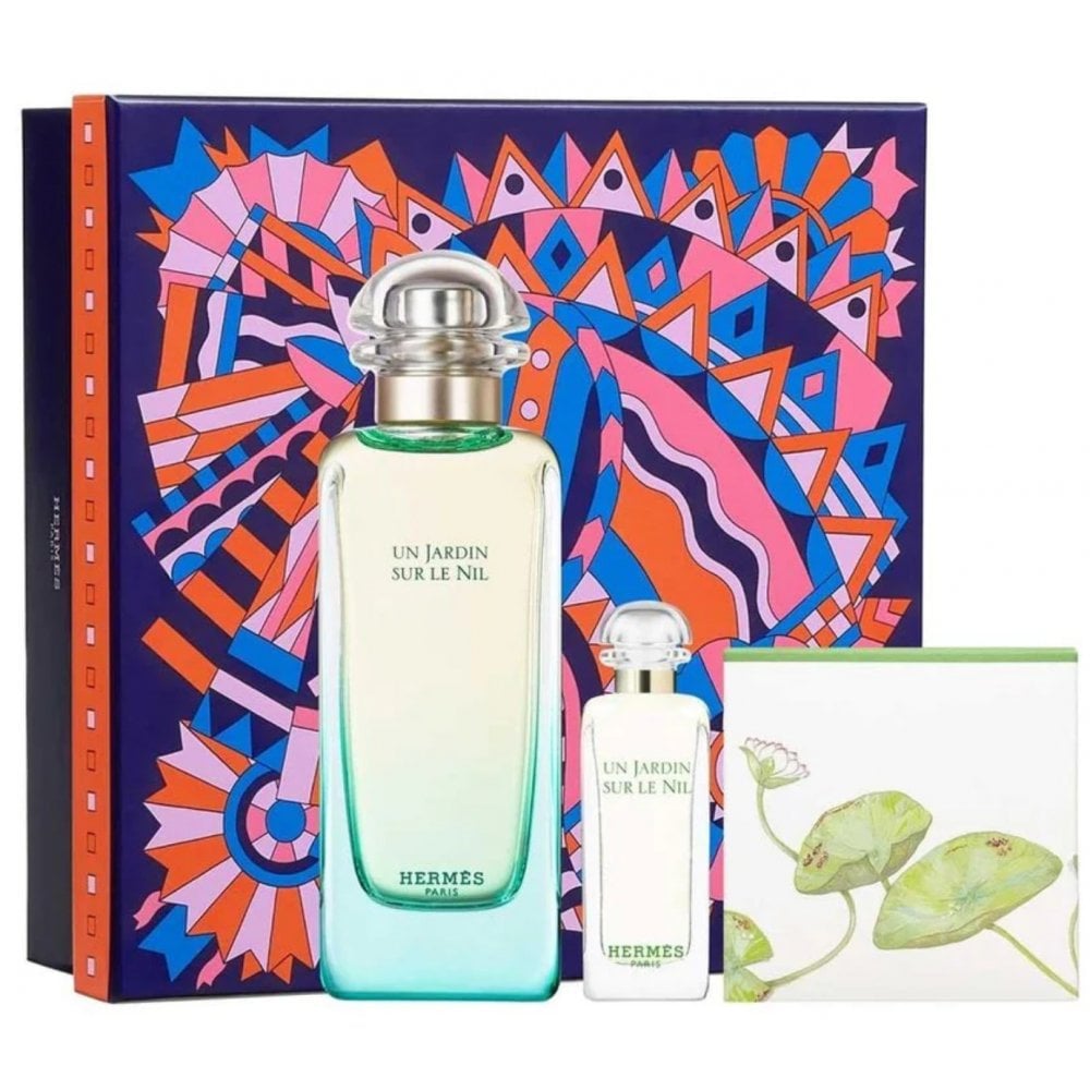 Hermes Hermes Un Jardin Sur Le Nil Gift Set 100ml EDT Spray + 7.5ml EDT Spray + 50g Soap - Health & Beauty > Personal Care > Cosmetics > Perfumes & Colognes EDT