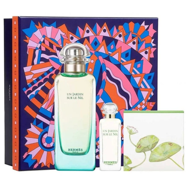 Hermes Hermes Un Jardin Sur Le Nil Gift Set 100ml EDT Spray + 7.5ml EDT Spray + 50g Soap - Health & Beauty > Personal Care > Cosmetics > Perfumes & Colognes EDT
