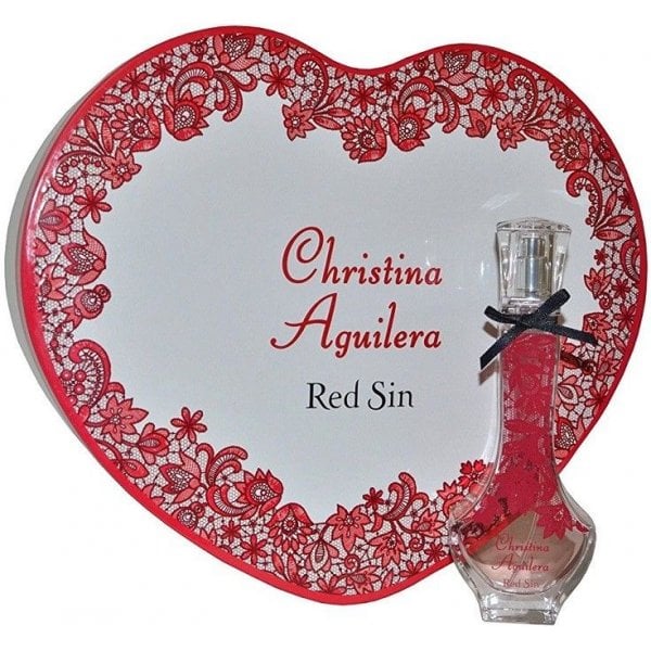 Christina Aguilera Christina Aguilera Red Sin Gift Set 30ml EDP Spray + Tin Heart Box - Health & Beauty > Personal Care > Cosmetics > Perfumes & Colognes > Eaux de Parfum