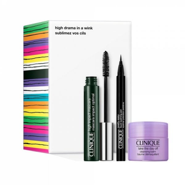 Clinique Clinique High Drama is a Wink Gift Set 7ml Mascara + 30ml Take the Day Off Cleansing Balm + 5ml Pretty Easy Liquid Eyelining Pen - Health & Beauty > Personal Care > Cosmetics > Cosmetic Sets