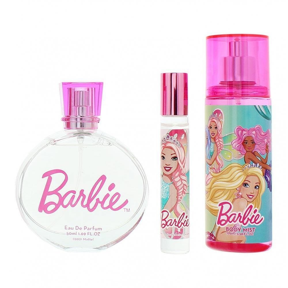 Barbie Barbie Gift Set 50ml EDP + 10ml Roll-On Perfume + 100ml Body Spray - Health & Beauty > Personal Care > Cosmetics > Perfumes & Colognes > Eaux de Parfum