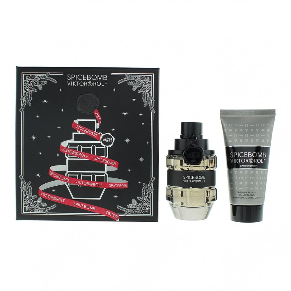 Viktor & Rolf Viktor & Rolf Spicebomb Christmas Gift Set 50ml EDT + 50ml Shaving Cream -