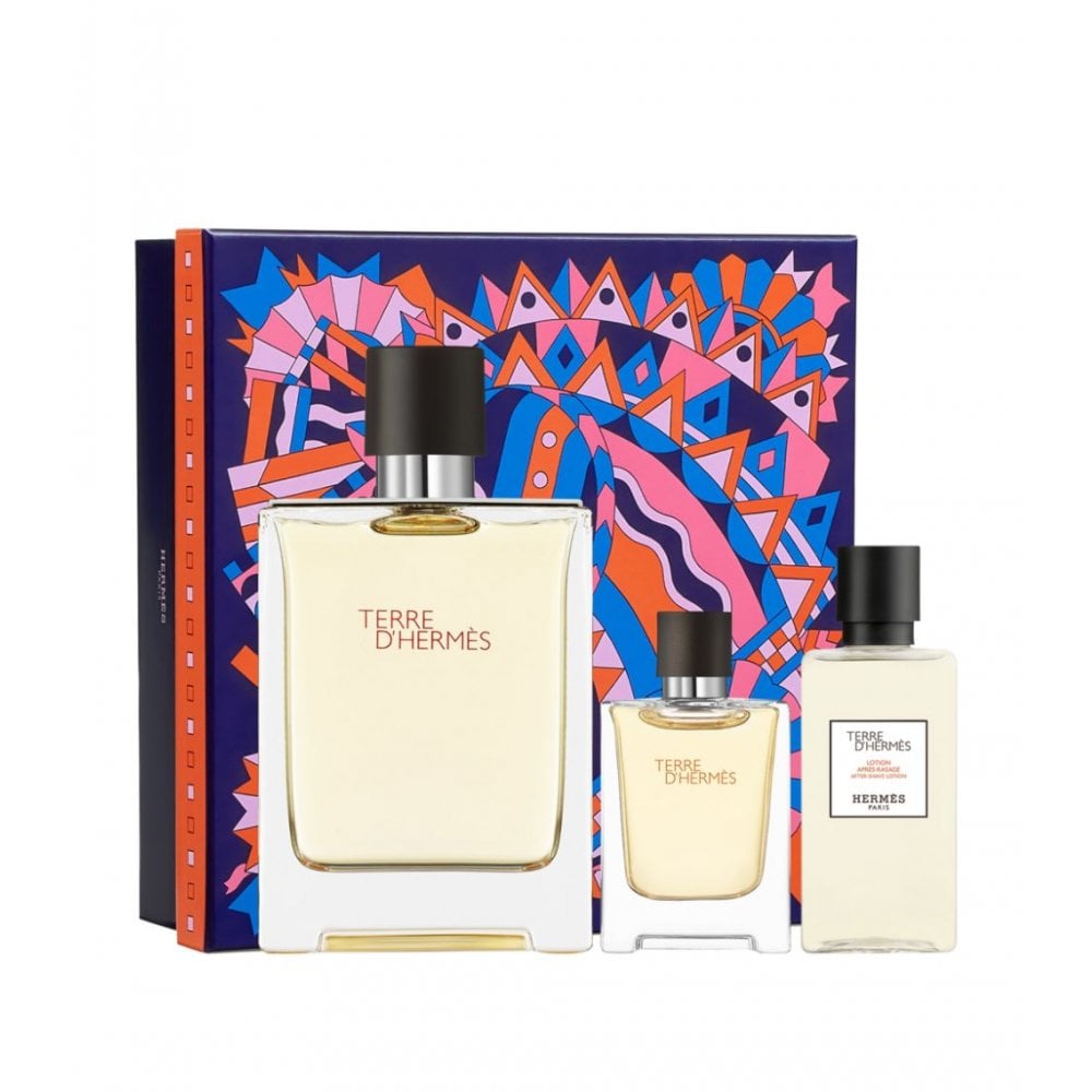 Hermes Terre D'Hermes 100ml EDT Spray + 40Ml Aftershave Lotion + 12.5ml EDT Spray