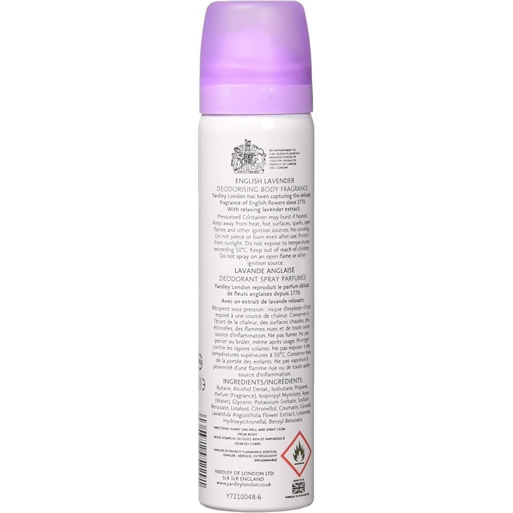 Yardley Yardley English Lavender Deodorant Body Spray 75ml - Health & Beauty > Personal Care > Deodorants & Anti-Perspirant > Deodorants BODY SPRAY
