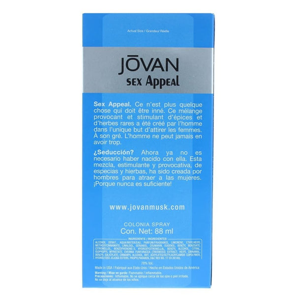 Jovan Sex Appeal Men 88ml EDC Spray